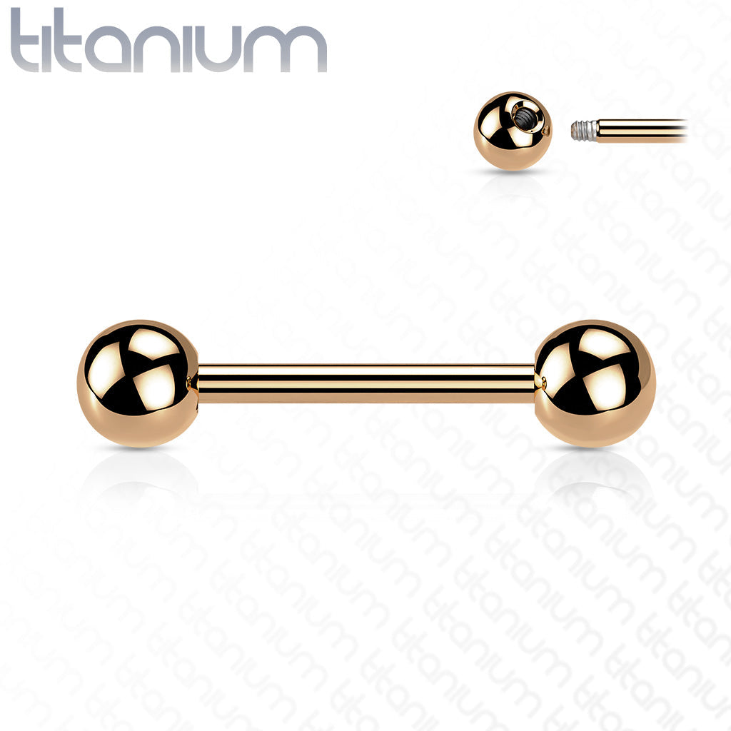 14 Gauge Titanium PVD Coated Straight Barbell