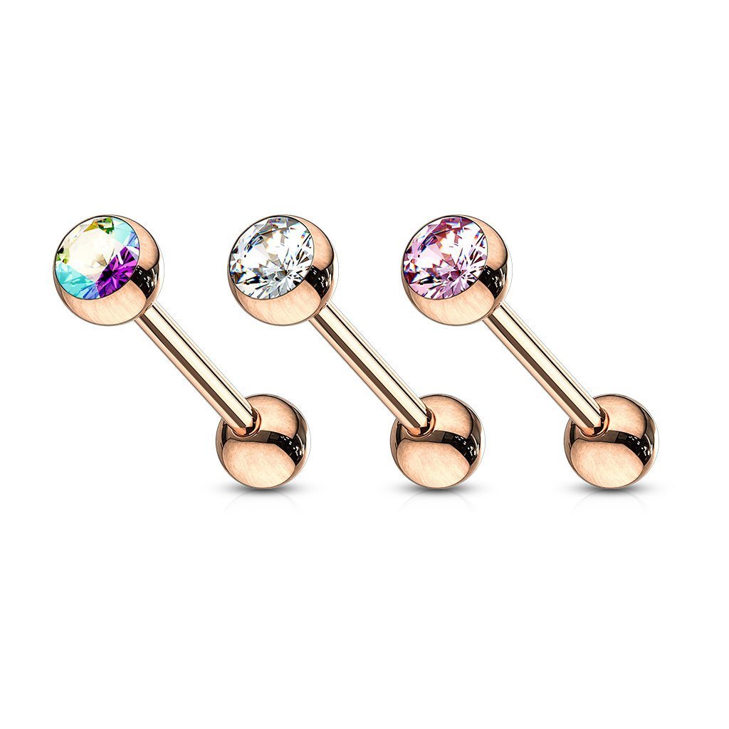 Rose Gold Tongue Barbell