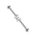 Crystal Butterfly Industrial Barbell