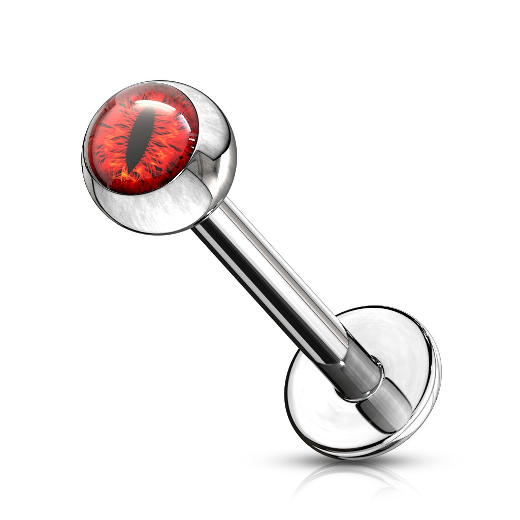16 Gauge Snake Eye Surgical Steel Flat Back Stud
