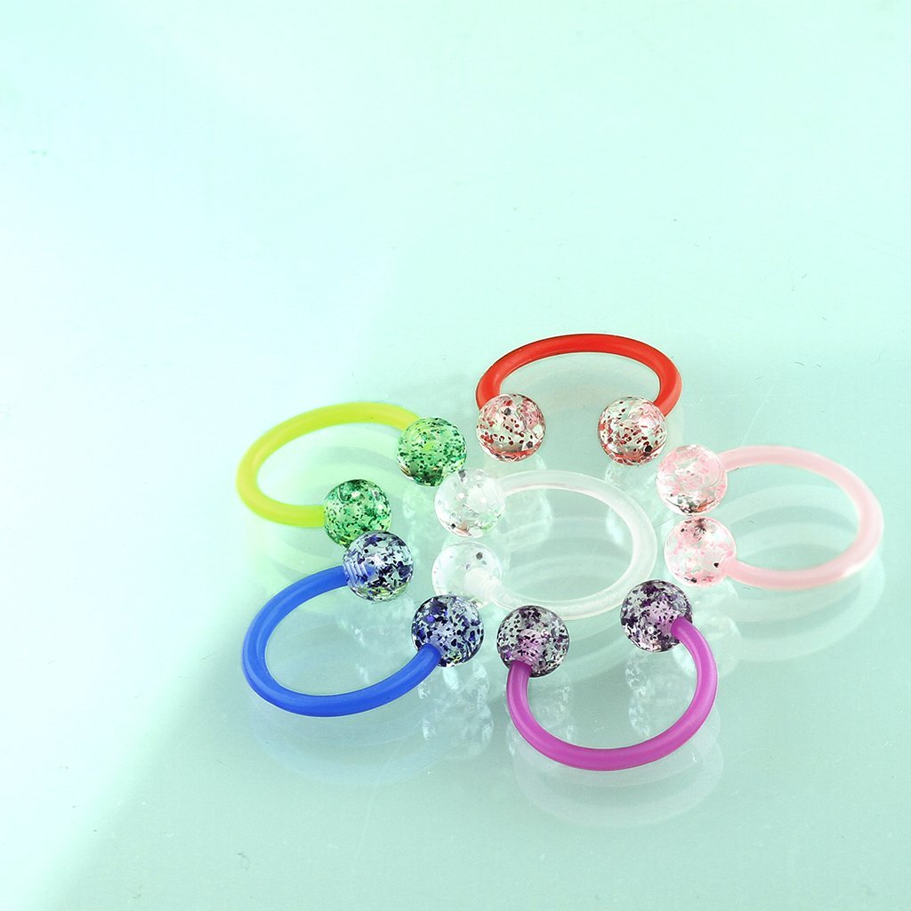 16 Gauge Ultra Glitter Bioflex Circular Barbell