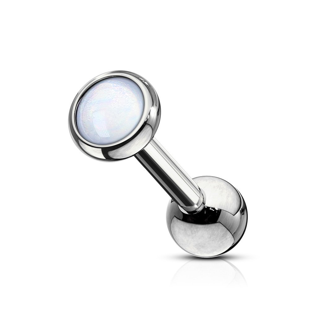 16 Gauge Illuminating Opal Stud For Tragus, Cartilage & More