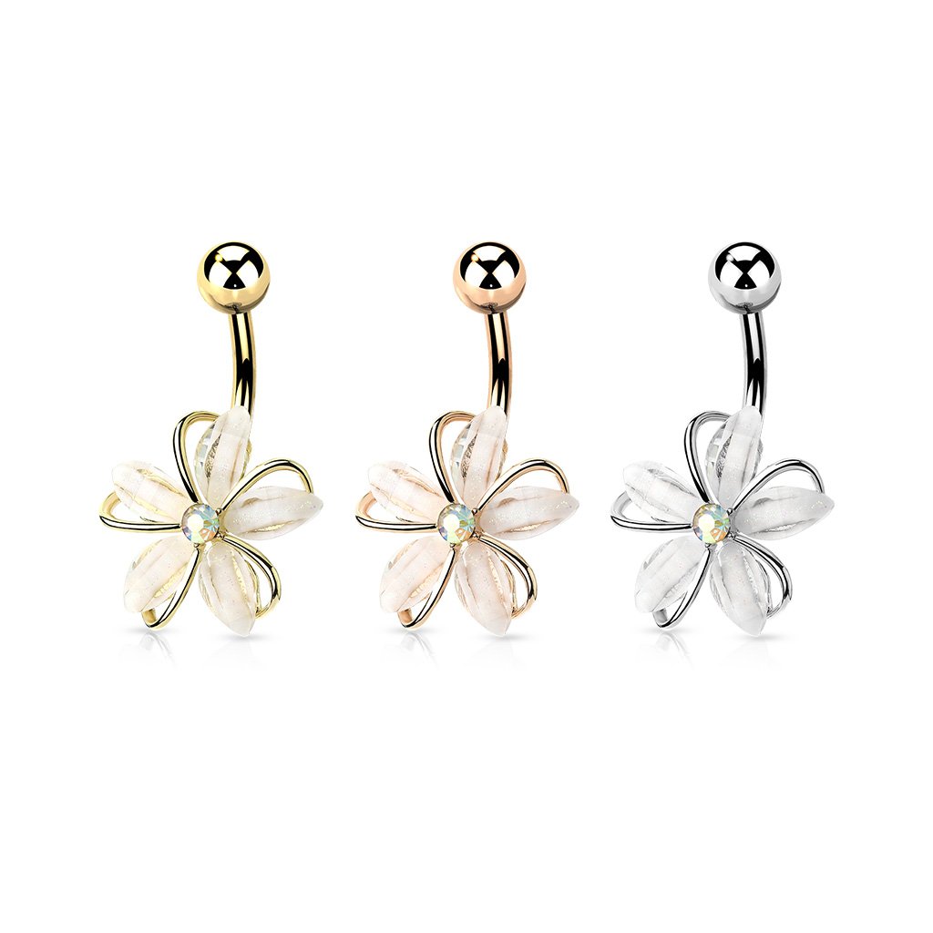 Aurora Flower Belly Button Ring