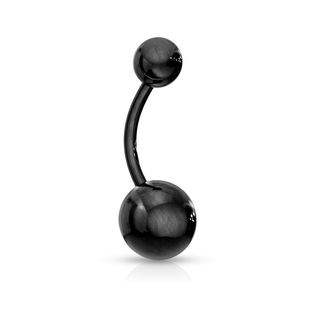 Titanium IP Over 316L Surgical Steel Belly Button Ring