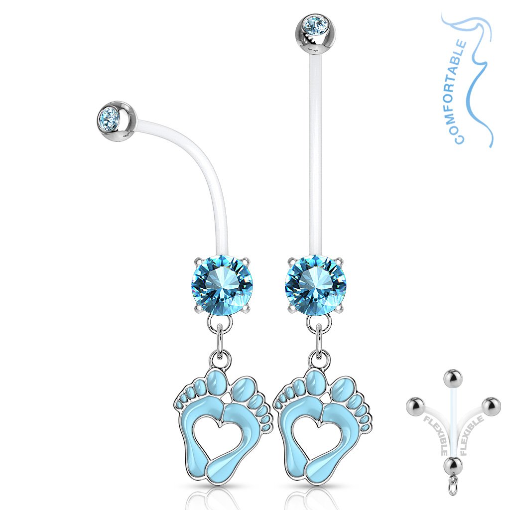 Tiny Foot Prints - Maternity Pregnancy Belly Bar