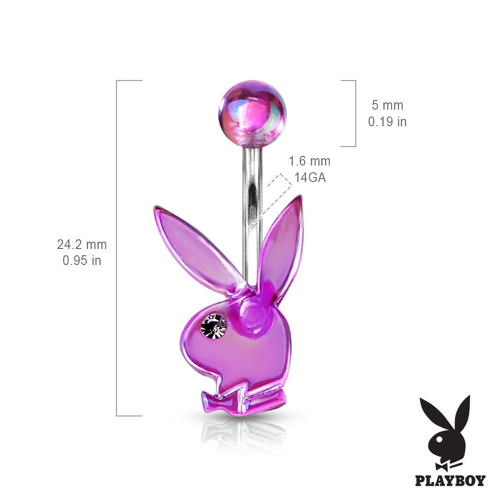 Holographic Acrylic Playboy Bunny Belly Bar
