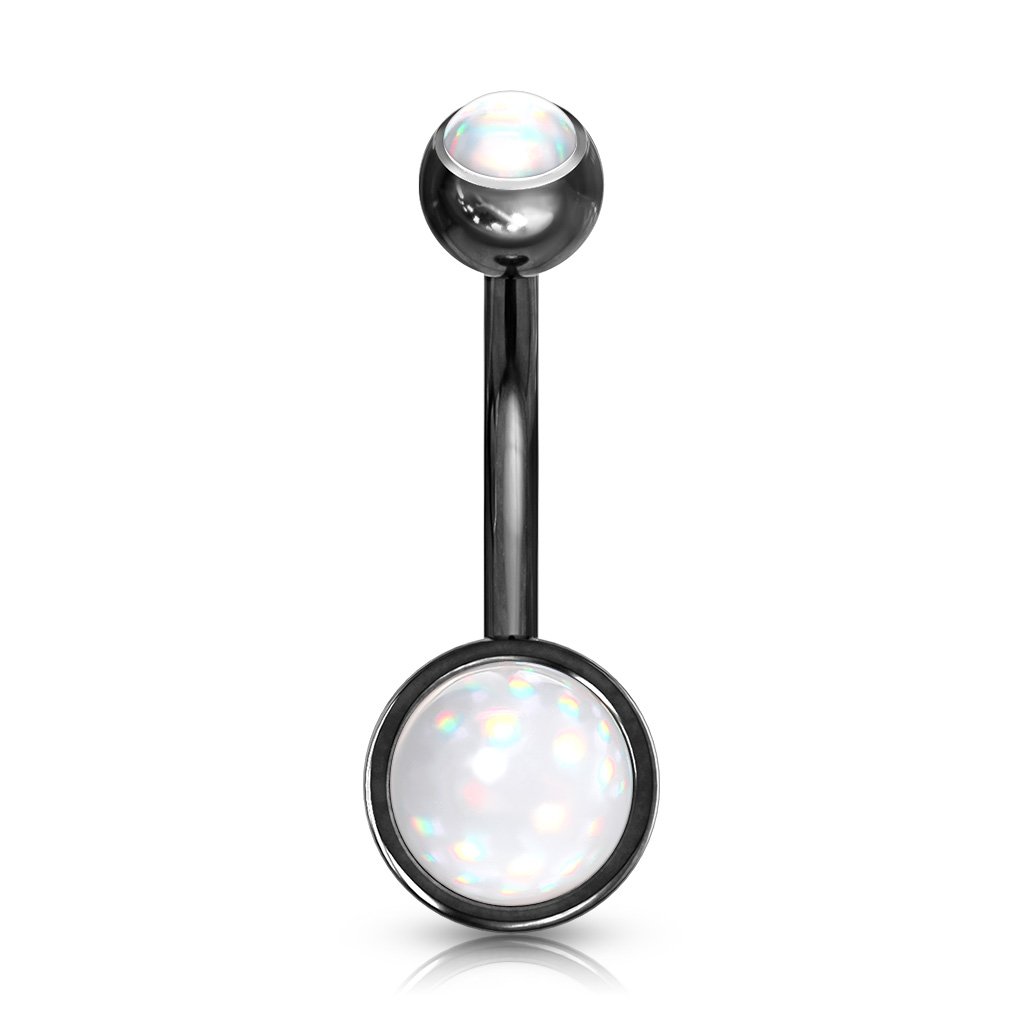 Illuminating Opal Stone Belly Bar