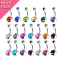 Limited Edition 20 Pack Rainbow Double Crystal Belly Bars