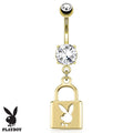 Official Playboy Lock Belly Button Ring