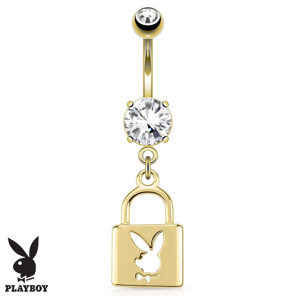 Official Playboy Lock Belly Button Ring