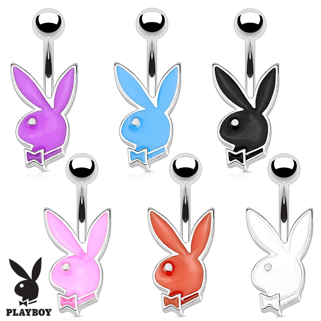 Official Playboy Opal Enamel Belly Bar