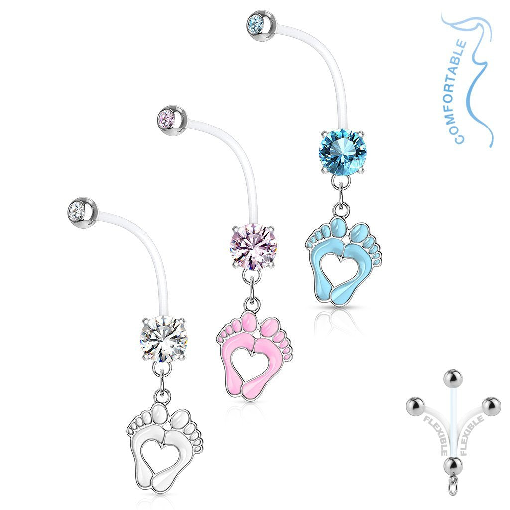 Tiny Foot Prints - Maternity Pregnancy Belly Bar