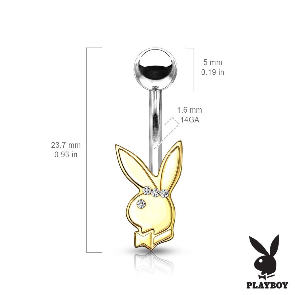 Playboy Bunny Belly Bar With Crystal Eye