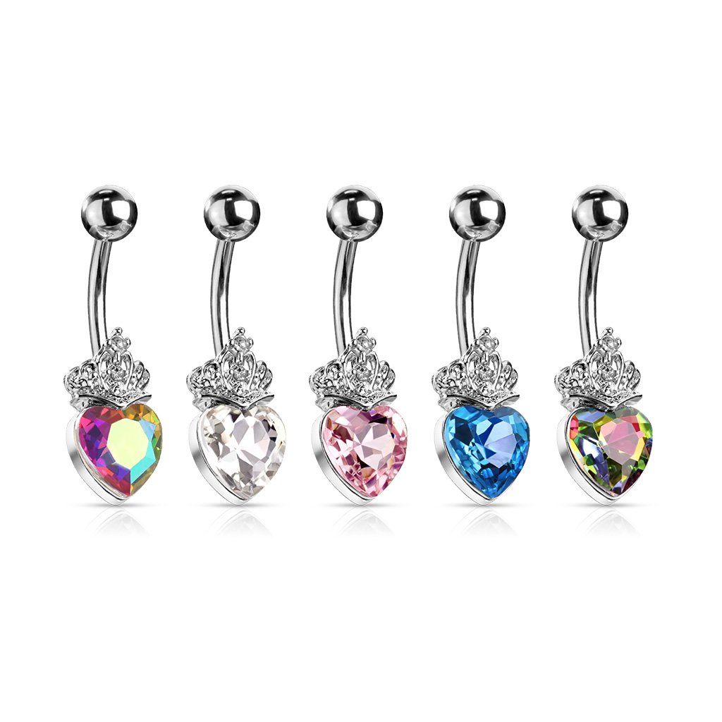Princess Heart Belly Button Ring