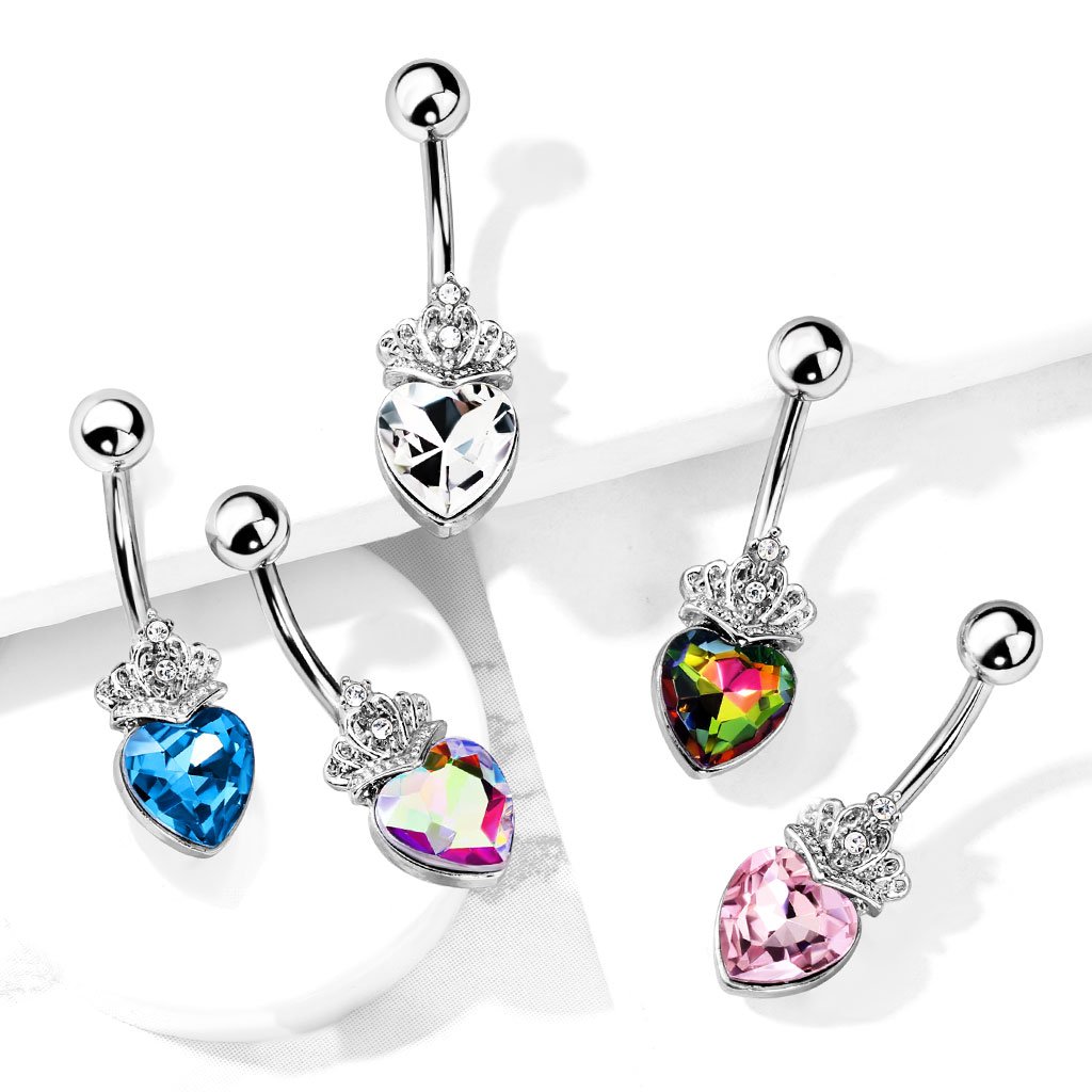 Princess Heart Belly Button Ring