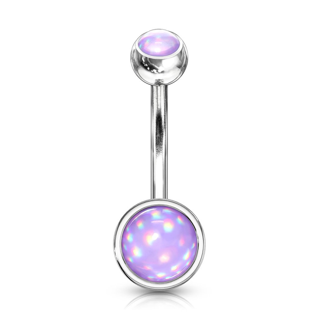 Illuminating Opal Stone Belly Bar
