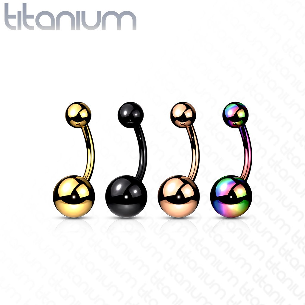 Titanium Metallic PVD Belly Button Ring