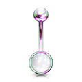 Illuminating Opal Stone Belly Bar