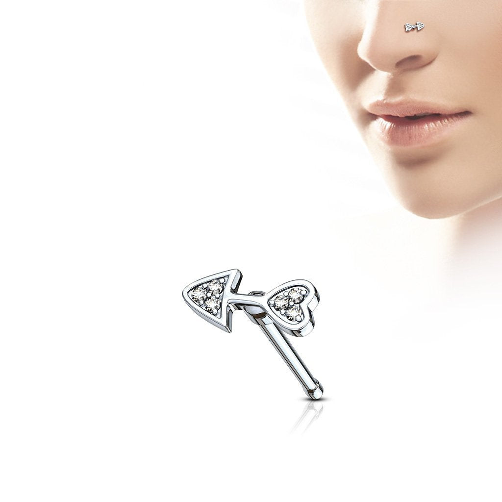 Crystal Arrow Nose Stud