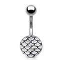 Gold / Silver Mermaid Scale Belly Button Ring