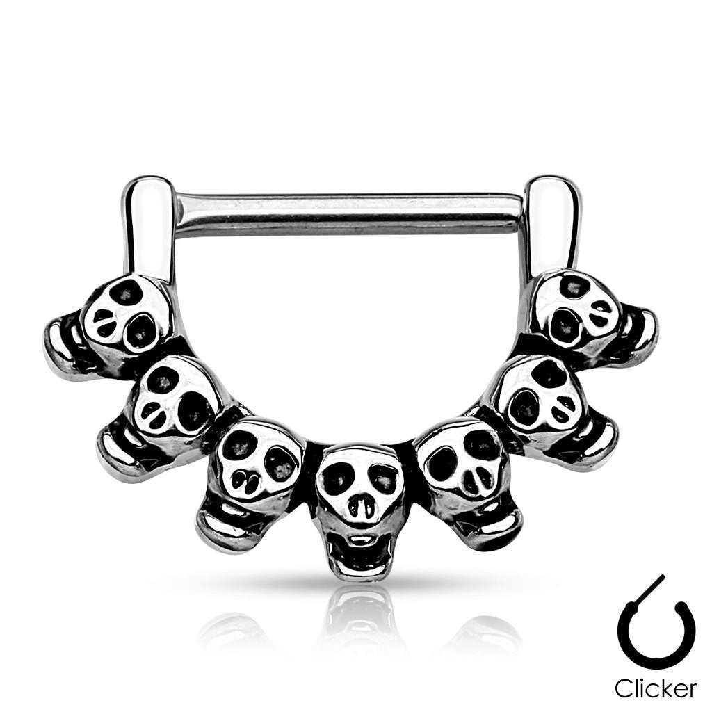 Skull Nipple Clicker Bar