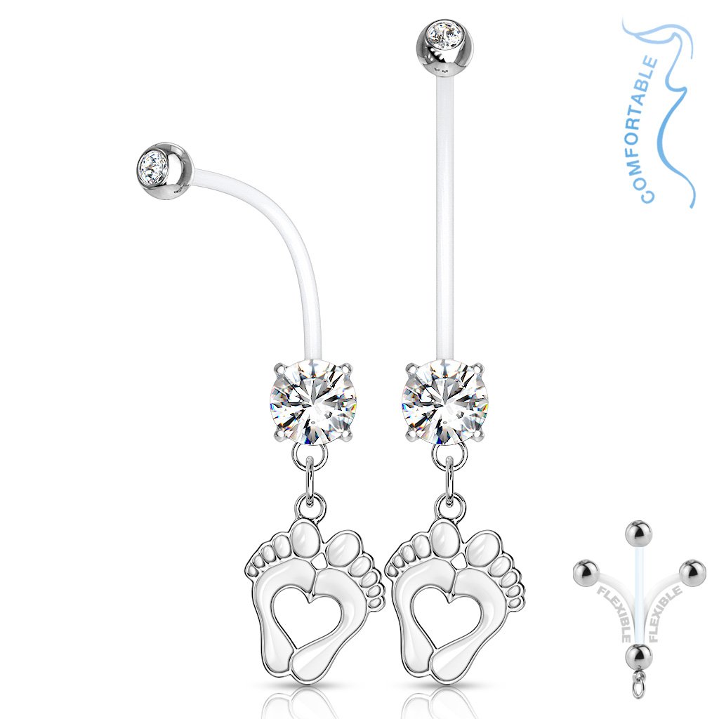Tiny Foot Prints - Maternity Pregnancy Belly Bar
