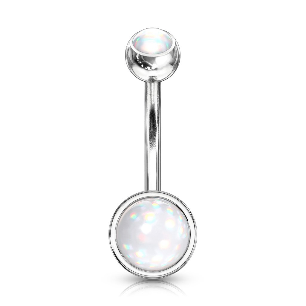Illuminating Opal Stone Belly Bar