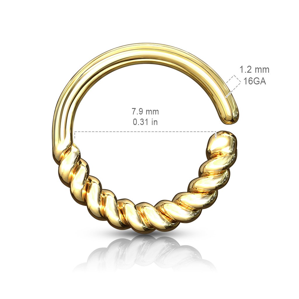 16 Gauge Braided Bendable Hoop Ring