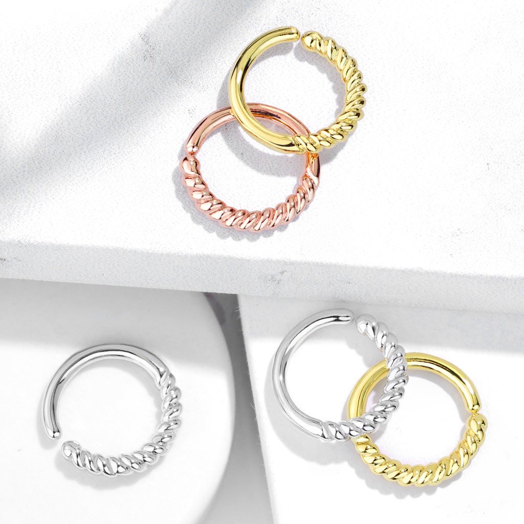16 Gauge Braided Bendable Hoop Ring