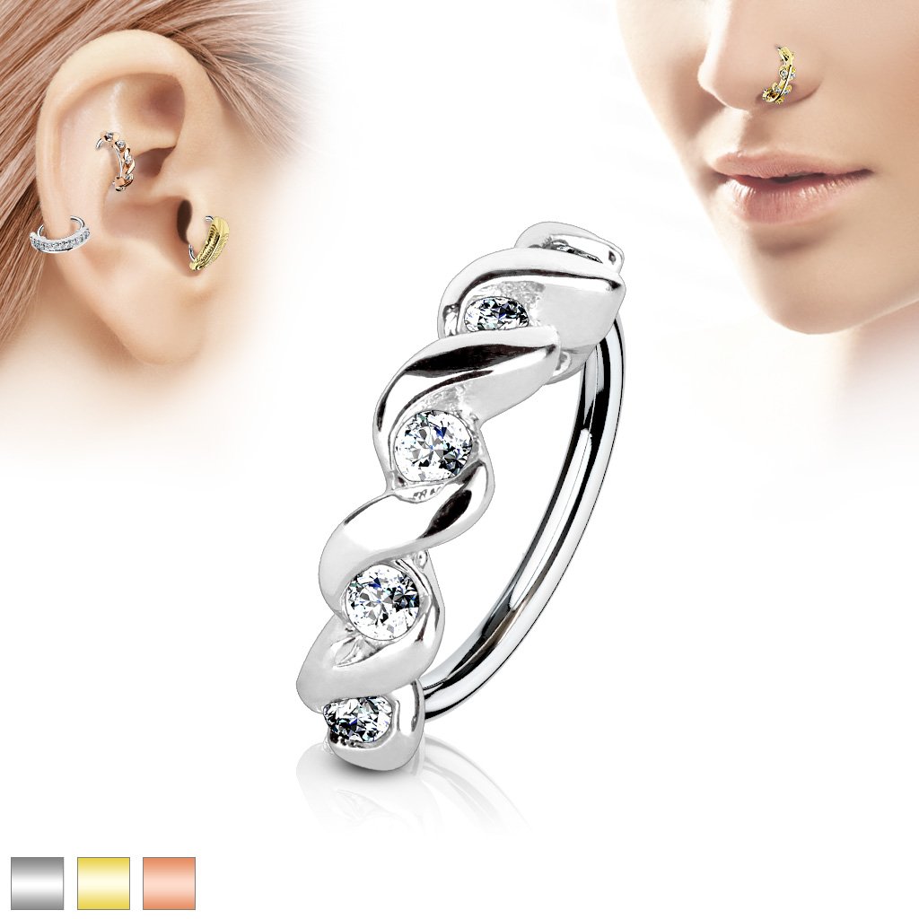 18 Gauge Braided Surgical Steel Bendable Hoop Ring