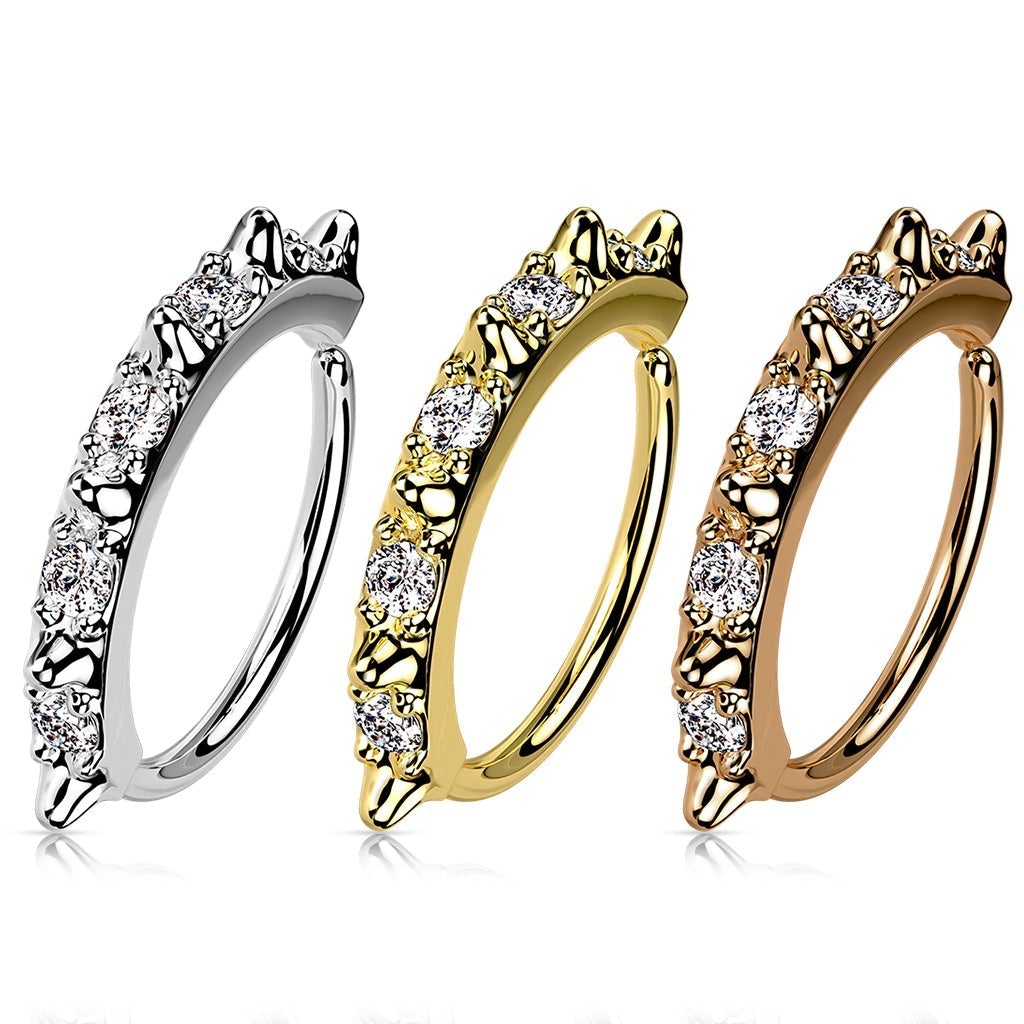 20 Gauge Spiked Bendable Hoop Ring