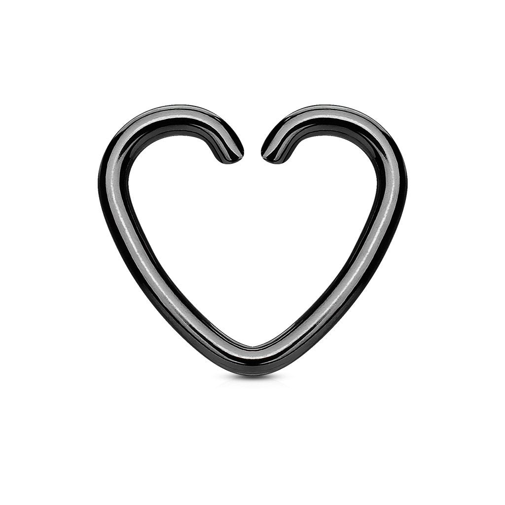 16 Gauge Cut Heart Ear Cartilage / Daith Hoops