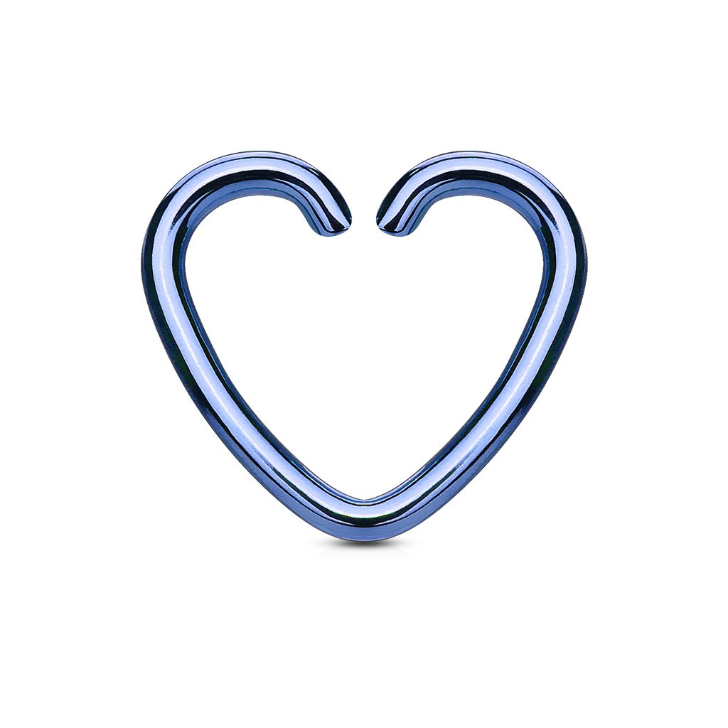16 Gauge Cut Heart Ear Cartilage / Daith Hoops