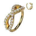 18 Gauge Infinity Jewelled Hoop Ring For Nose & Ear