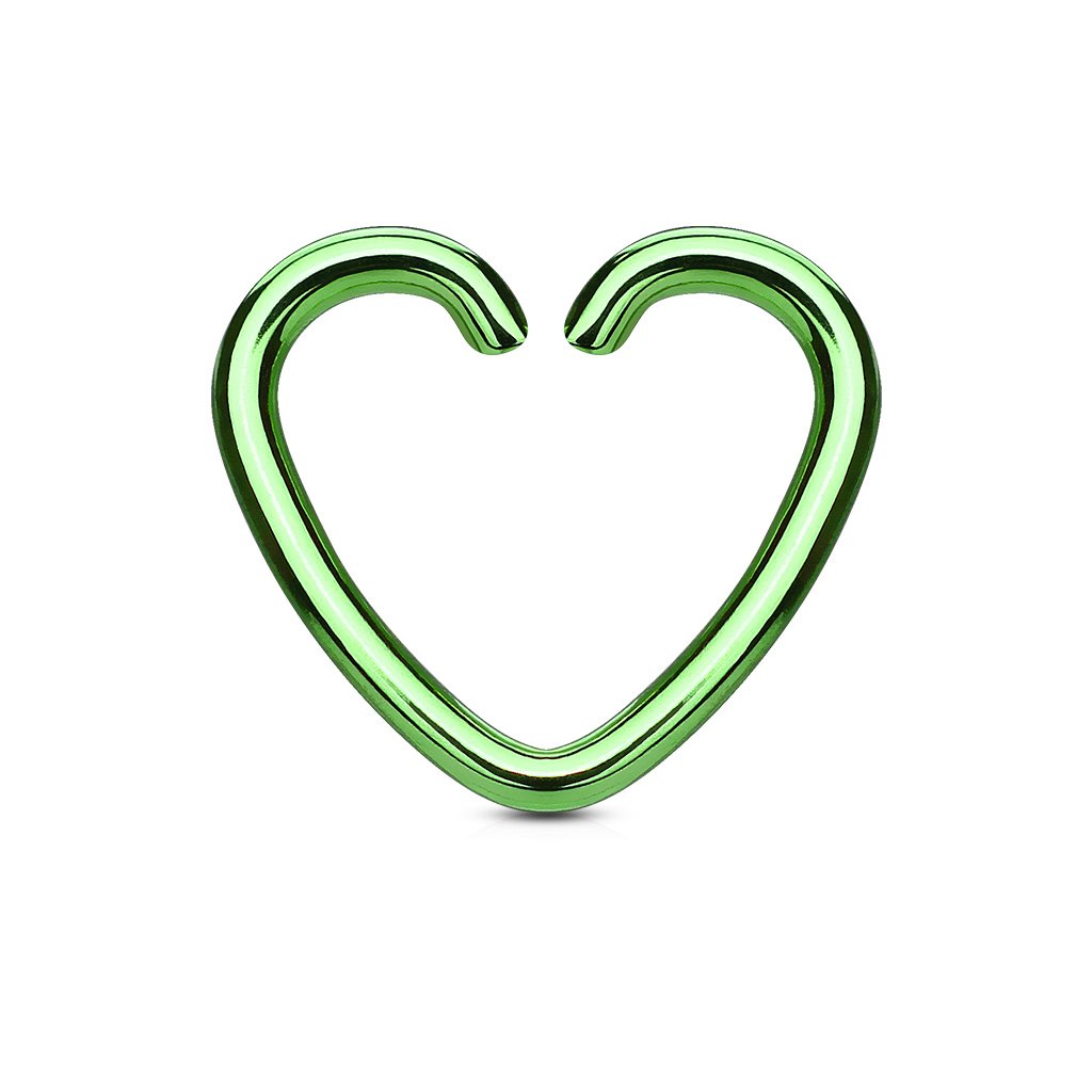 16 Gauge Cut Heart Ear Cartilage / Daith Hoops