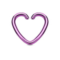 16 Gauge Cut Heart Ear Cartilage / Daith Hoops