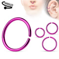 16 Gauge Titanium Anodized over 316L Surgical Steel Annealed Rings