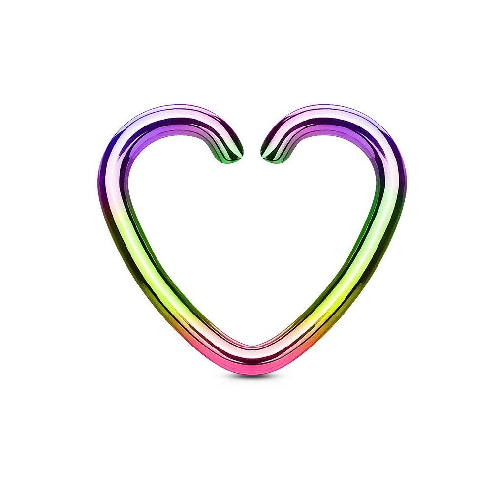 16 Gauge Cut Heart Ear Cartilage / Daith Hoops