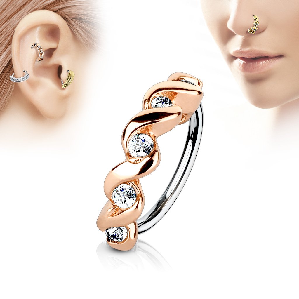 18 Gauge Braided Surgical Steel Bendable Hoop Ring