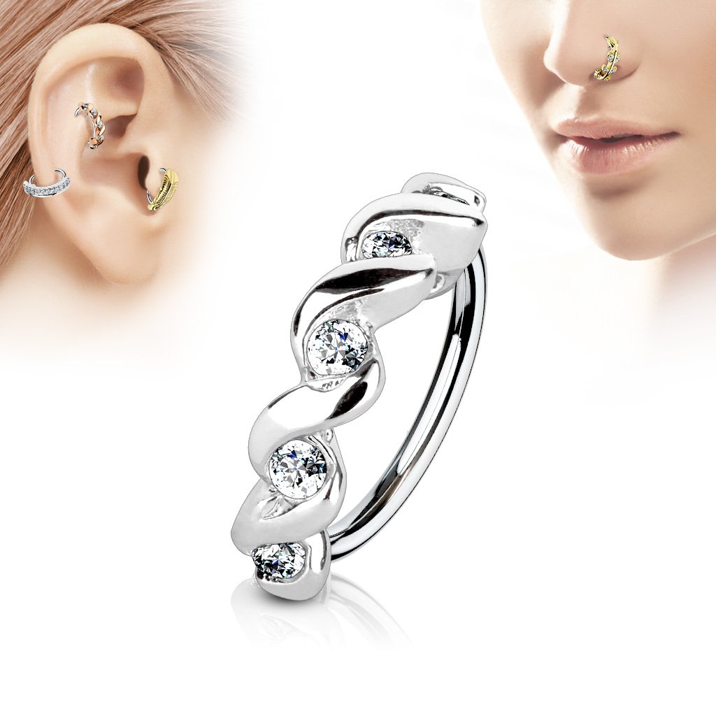 18 Gauge Braided Surgical Steel Bendable Hoop Ring