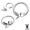 16 Gauge Silver Playboy Bunny Captive Ring