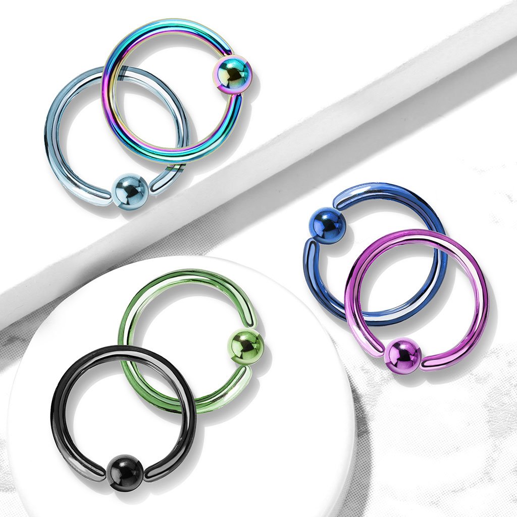16 Gauge Titanium PVD Captive Ring