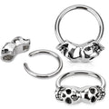 16 Gauge Twin Skull Captive Ring