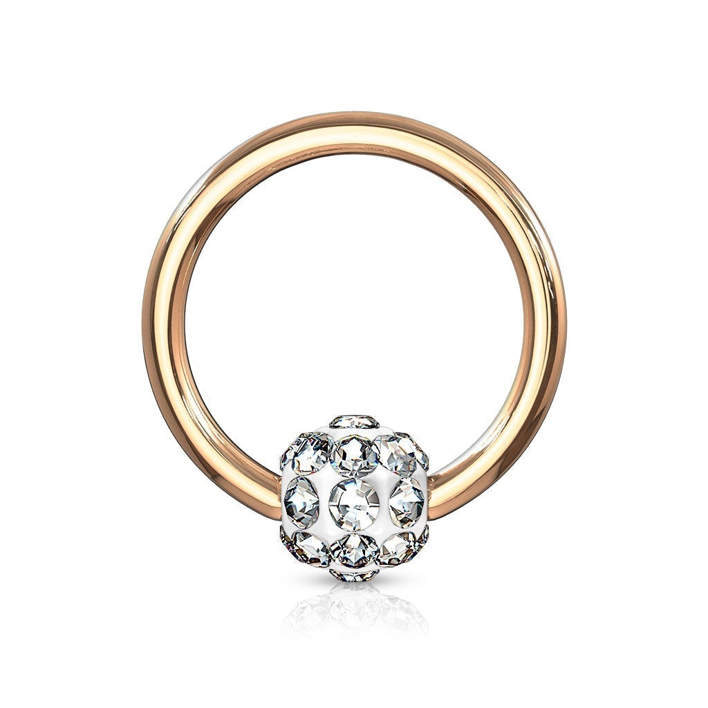 16 Gauge Glitterball Captive Hoop Ring