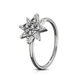 20 Gauge Crystal Starburst Hoop Ring For Nose & Ear