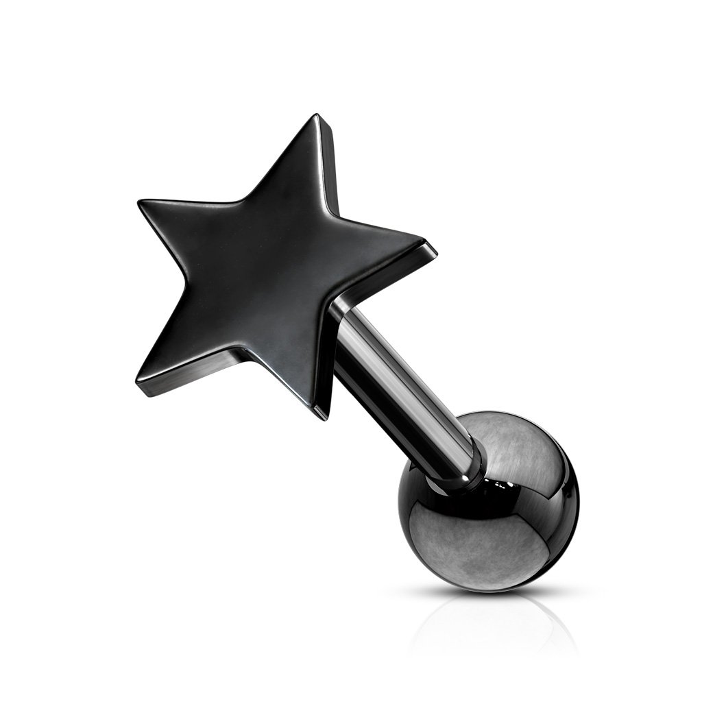 16 Gauge Star Top Cartilage / Tragus Stud