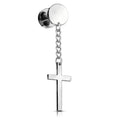 Dangling Cross Faux Plug Earring