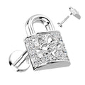 16 Gauge Flat Back Internally Threaded Crystal Lock Stud