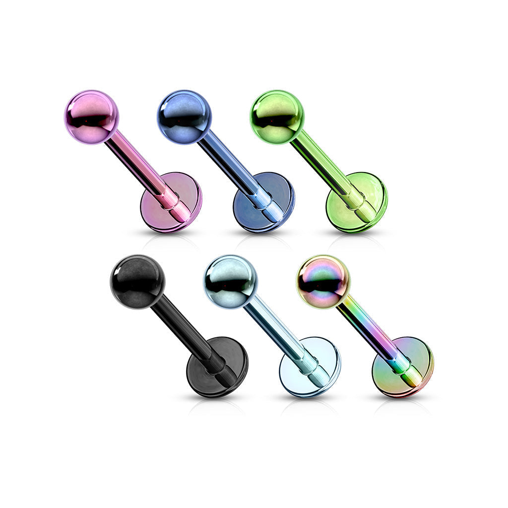 16 Gauge PVD Coated Surgical Steel Flat Back Stud