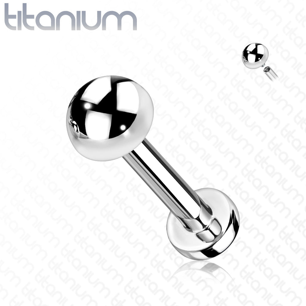 16 Gauge Titanium Internally Threaded Dome Top Stud